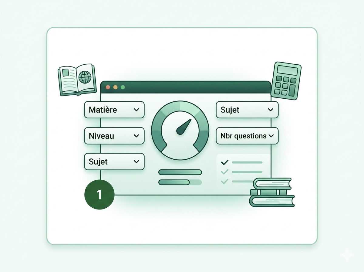 Interface de configuration du QCM